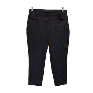 Croft & Barrow Stretch Pull On Dark Wash Denim Capris Size 10P Short